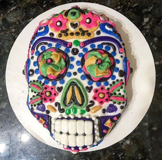 Celebrate Dia de los Muertos with Our Dominican-Style Sugar Skull Fondant Cake!